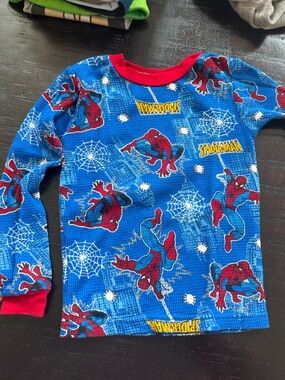 Marvel Spider-Man Red & Blue Kids Long Sleeve Thermal Shirt